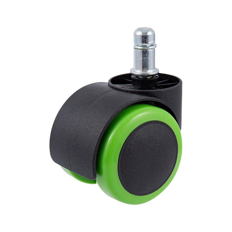 50/38 Itim at Green Pu Wheel Universal Caster Accessories para sa mga upuan sa opisina