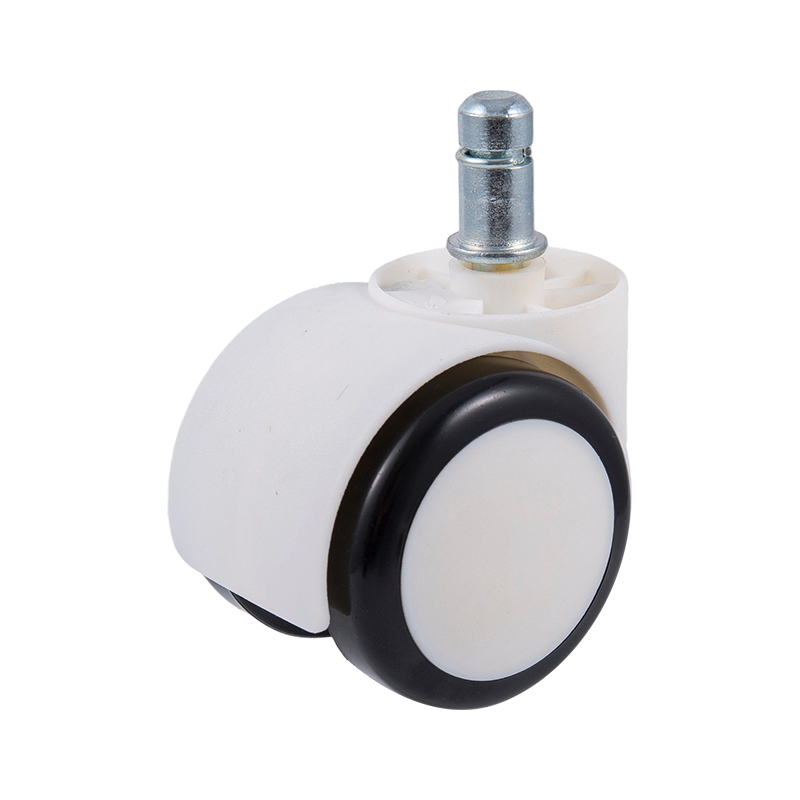 50/38 Puti at Itim na Pu Wheel Universal Caster Accessories para sa mga upuan sa opisina